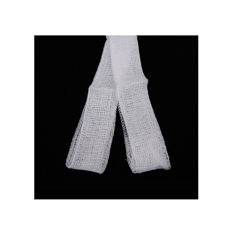 Medical super absorbent cotton sterile surgical ribbon gauze