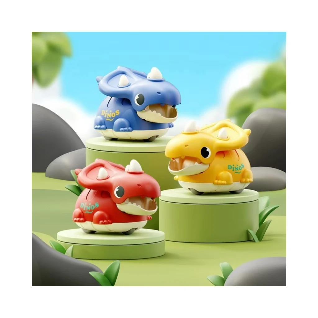 New Press and Go Toy Car Cute Cartoon Unicorn Friction Inertial Pull Back Plastic Mini Car Toys