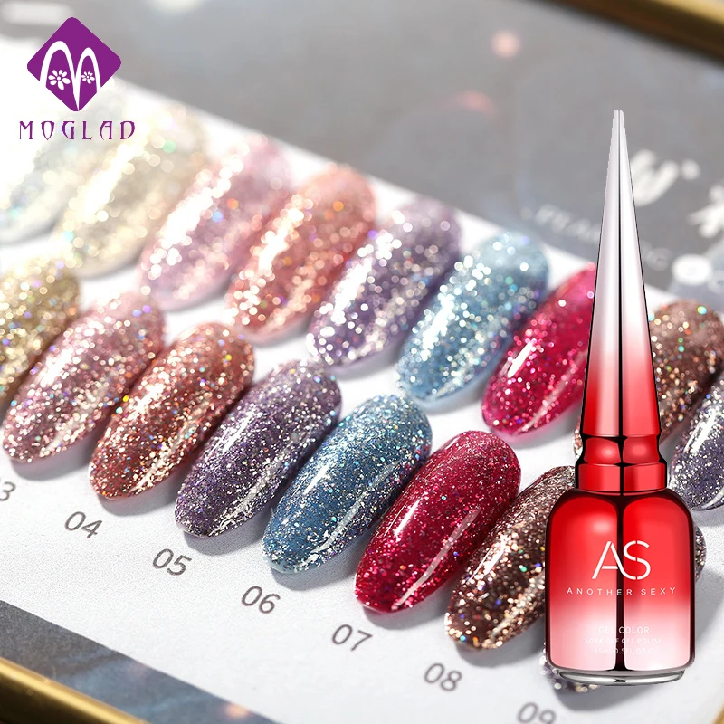 
New arrival AS brand red hot bottle 15ml top quality nail art QQ UV led gel polish 