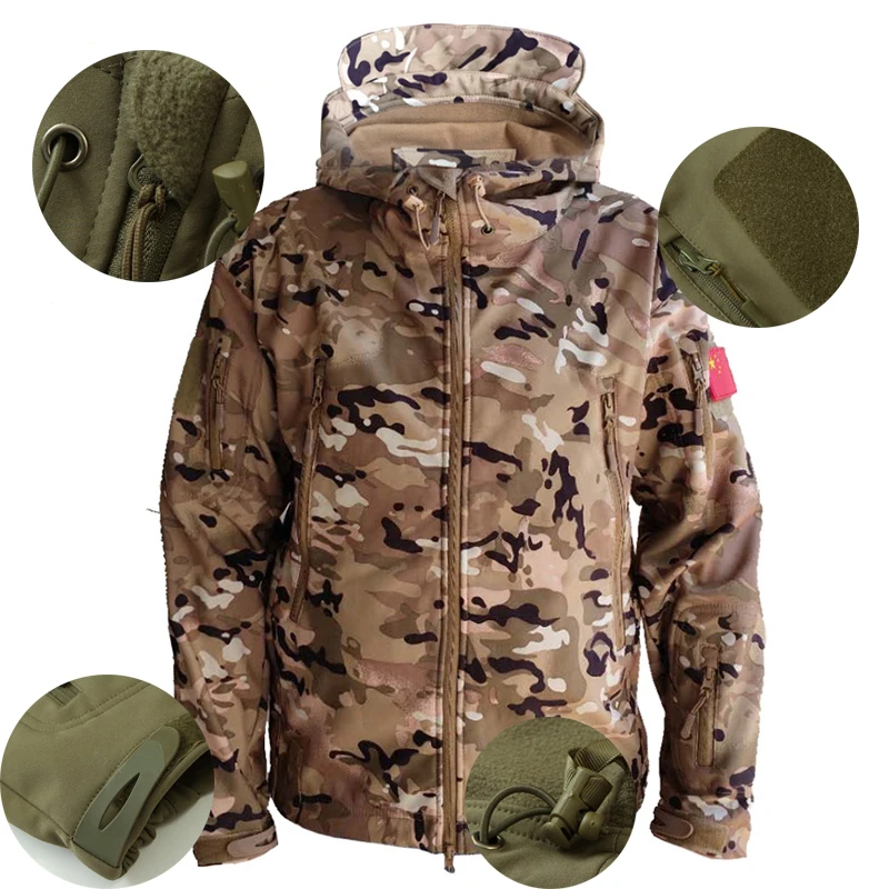 Mens Warm Fleece Lining Windproof Hooded Mountain Hardwear Waterproof Softshell Jacket Hiking Outfit Outdoor Vitals Jacket