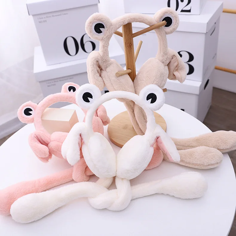 Fashion wool wholesale winter keep warm noise cancelling earmuff hat kid cute animal earmuff
