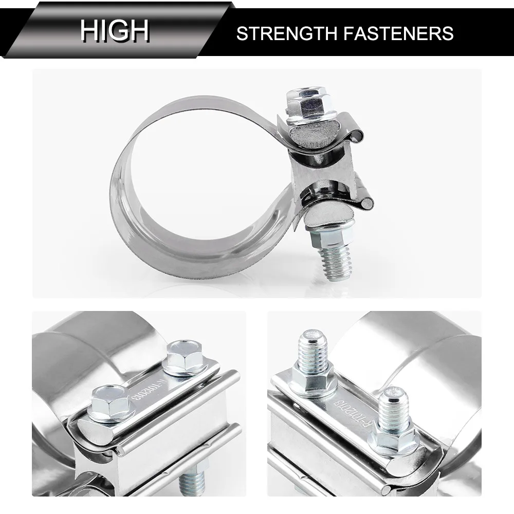 Multi-specification exhaust pipe stainless steel clamp U-shaped American universal pipe clamp