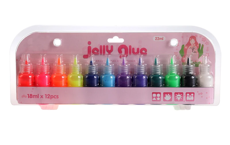 2019 new style 12colors jelly glue painting