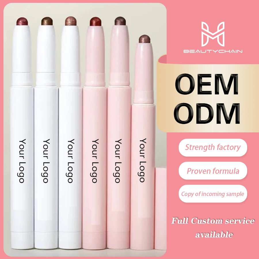 MLM Custom Makeup Hightlighting Makeup Creamy Sultry Eyeshadow Pen High Pigment Vegan Private Label Eyeshadow Stick