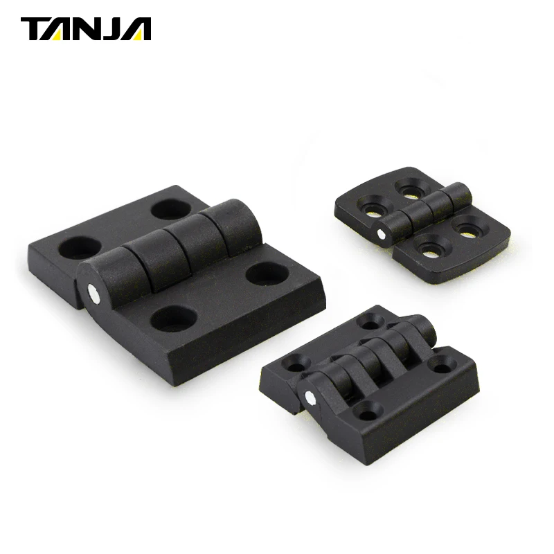 Black PA Gate Hinges Cabinet Box Generator Butt Hinge Nylon Furniture Hinge