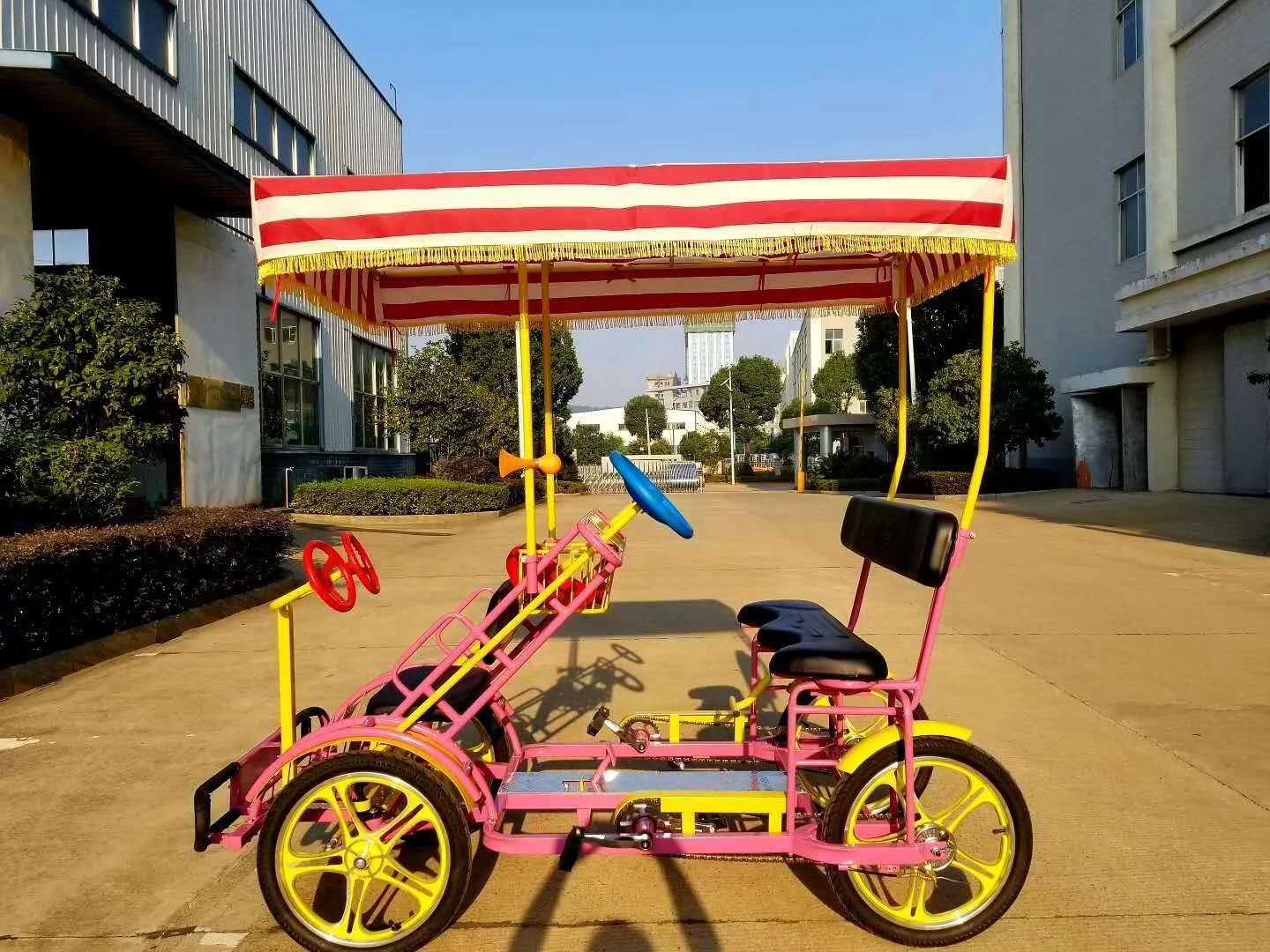 
Best-selling factory outlet 2 passenger /3 passenger surrey sightseeing tandem bike 