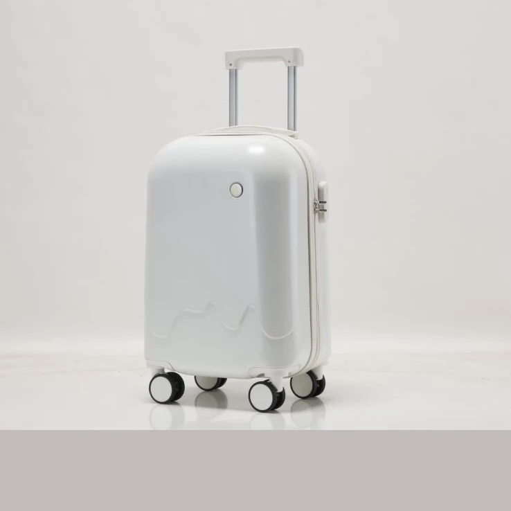 Custom Round Cabin Luggage Suitcase with Spinner Wheels ABS Lovely Oval Suitcase PC Zipper trolley travel ride on for kids