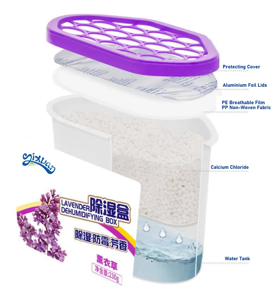 2024 odor absorbing material calcium chloride moisture absorber dehumidifier box