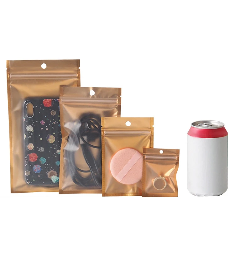 Silver Aluminum Foil Mylar Recloseable Ziplock Bag Frosted Front With Zipper Top