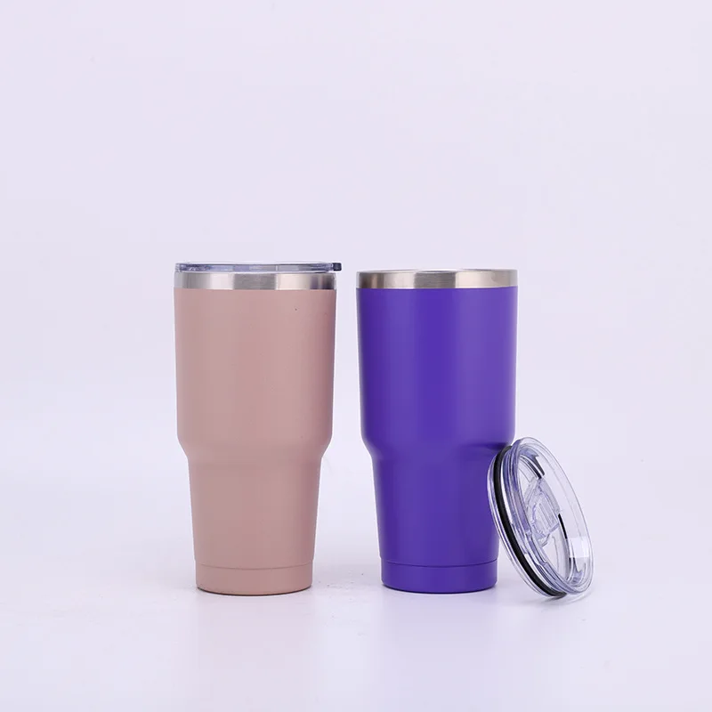 Custom 30oz Tumbler Stainless Steel Vacuum Insulated Auto Mug Glass Cup Plastic Coating