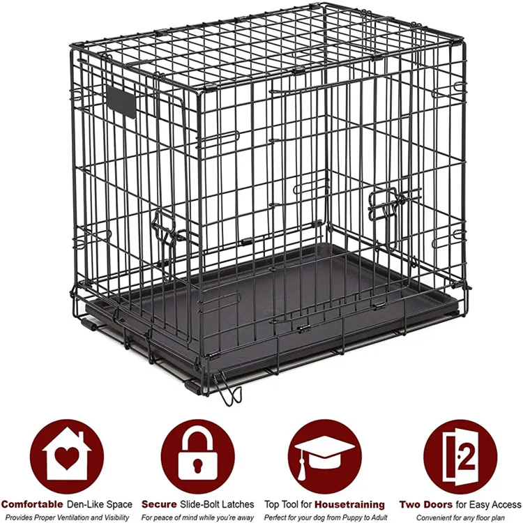 L XL XXL Metal Crate Pet Cages Carriers Dog Kennels Pet Cages Wire Dog Cages for Pet