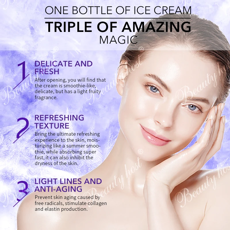 OEM ODM Wholesale Frozen Youth Blueberry Anti Aging Ice Mousse Cream Skin Care Repair Whitening Face Cream & Lotion