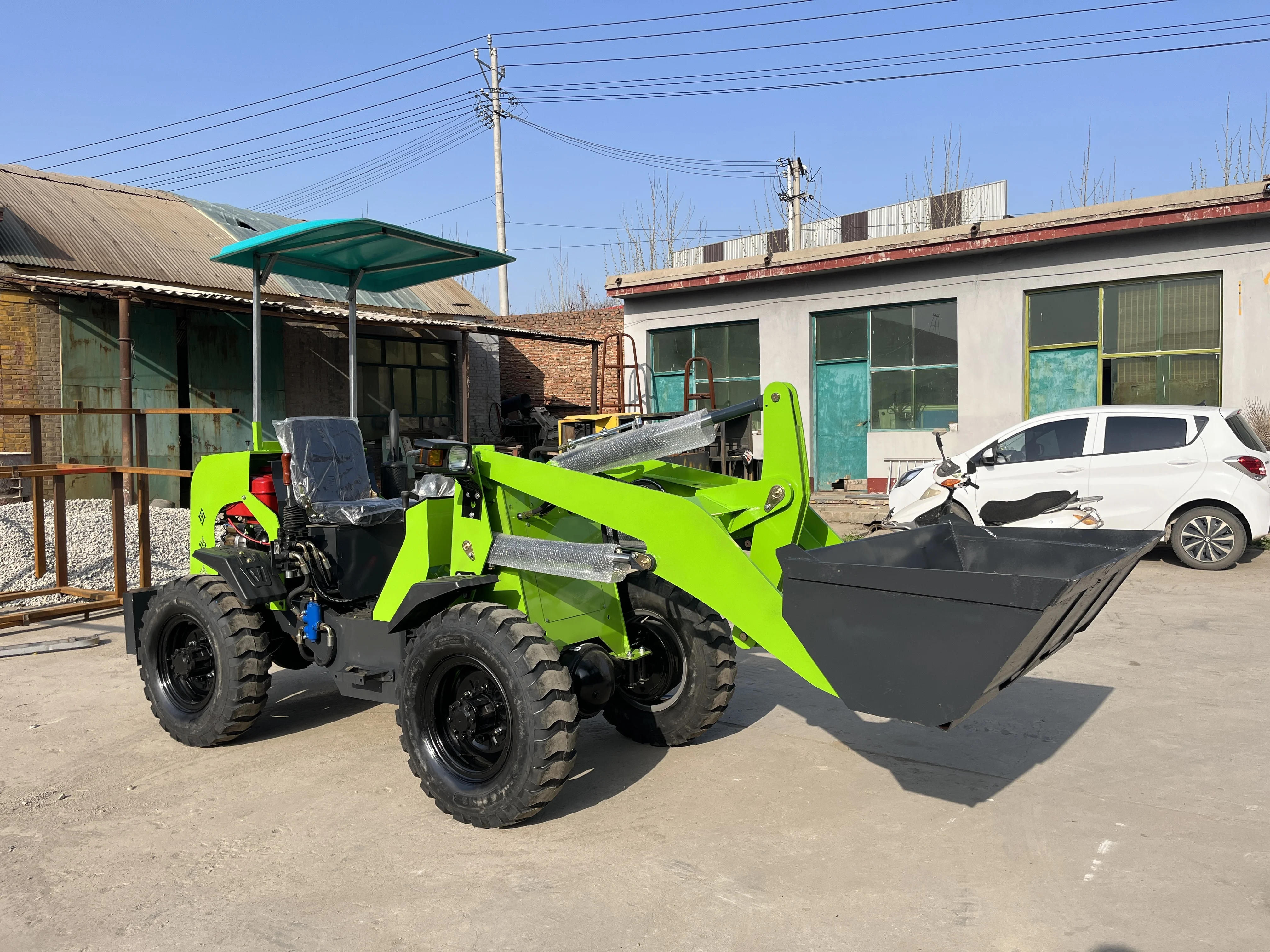 Дизельный мини-фронтальный погрузчик 25hp 18hp 4wd