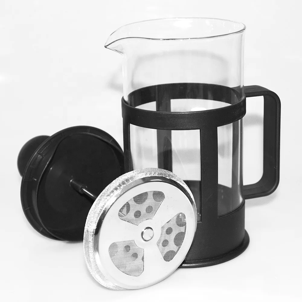 Factory Price Wholesale Polished Customized Logo Borosilicate glass  coffee press