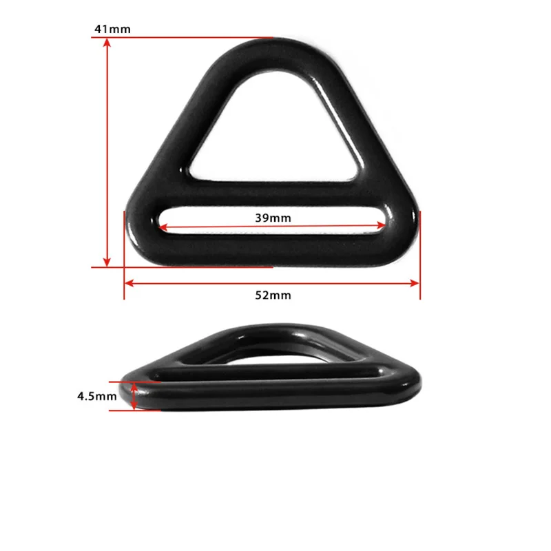 39MM Triangle Belt Buckle Head Smooth Buckle zinc Alloy Adjustable Nylon Triangle Buckle Belt Accessories