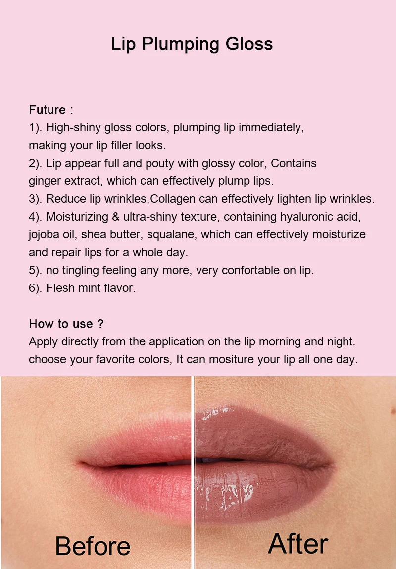 Private label lip volume vegan volumising lip cream lip plumping gloss