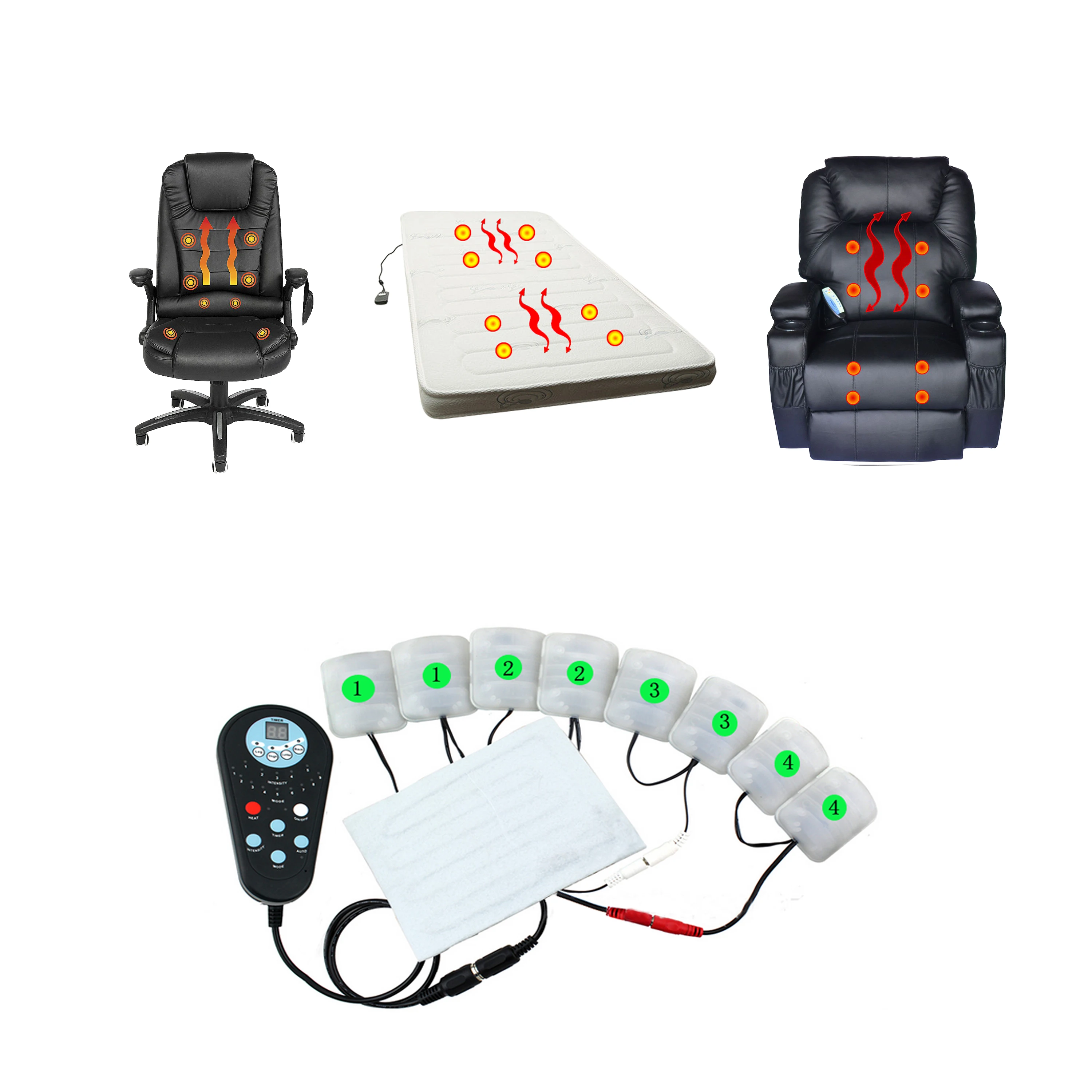 8 Motors massage systems massage modules for massage chair / bed accessories