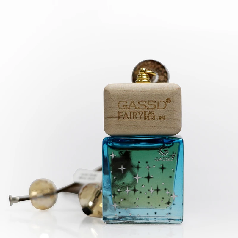 Hanging Car Perfume Glass Bottle Essential Oil Diffuser hot selling Aromatherapy Car Air Freshener