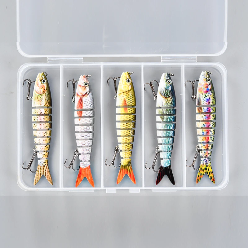 Lureking 9 Section 9.5cm 10.2g Hard Eel Swimbait, Lifelike Jointed Fishing Lures