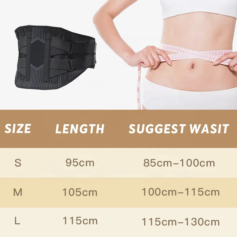 Best Selling Customized Medical Working Men Breathable 4 Alunumum Stabilizers Back Pain Waist Back Brace Lumbar Support Belt