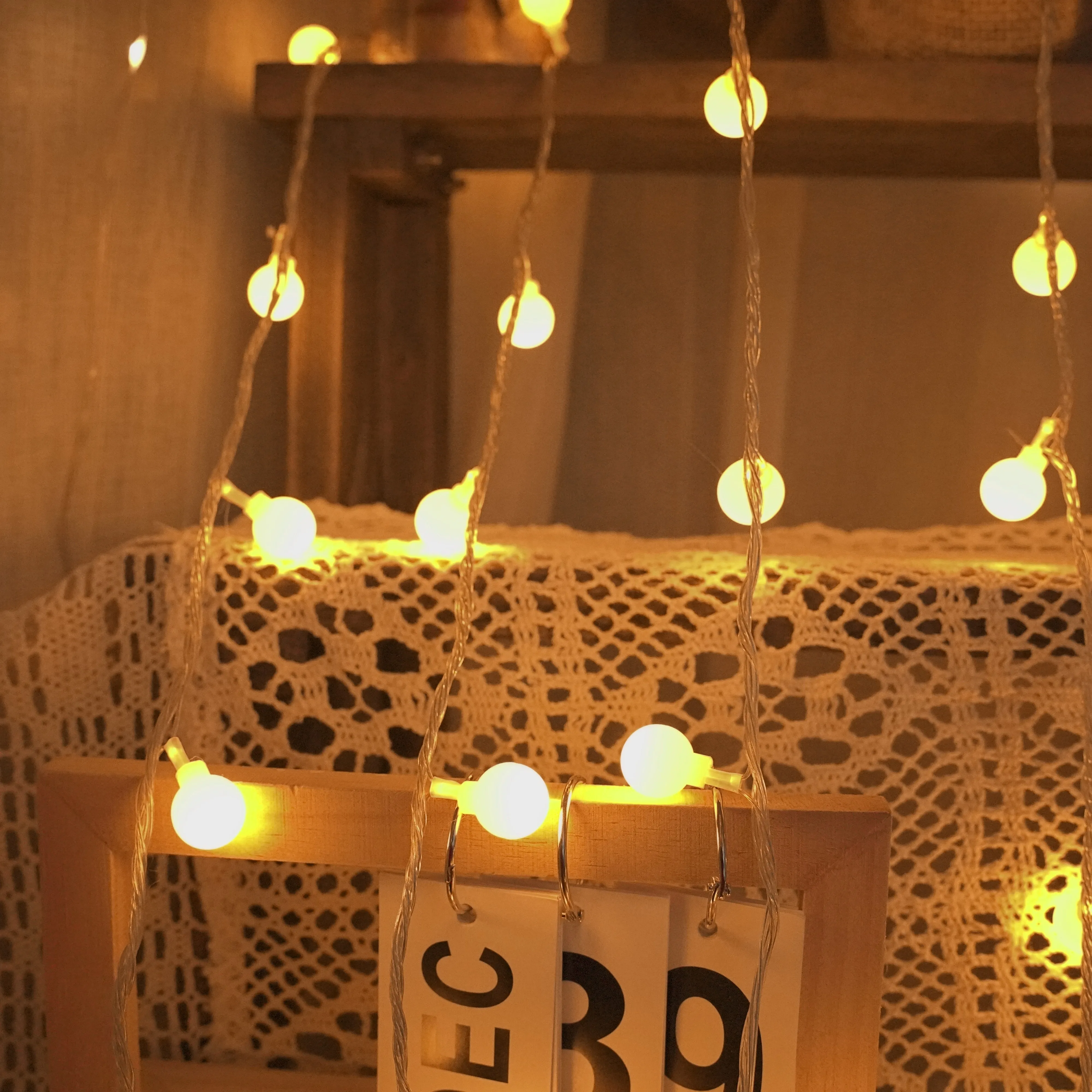 LED Globe Ball  Outdoor Indoor String Lights Battery Operated Fairy Lights  for Bedroom Dorm Patio Garden Christmas Party