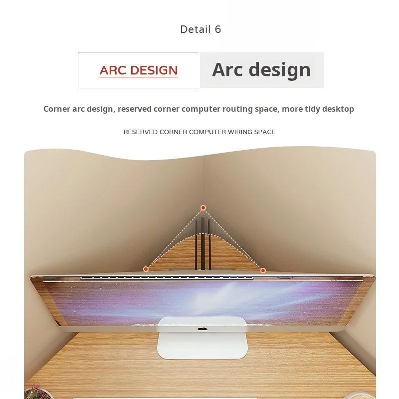 Small house oak color corner triangle corner study desk computer desk home writing desk