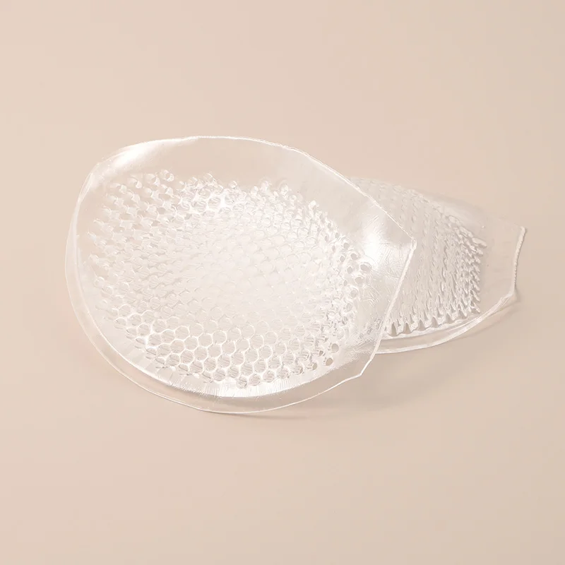 Double Sided Self Adhesive Sticky Silicone Chest moon shape Boom Pads Silicone Bra Reusable Bra Insert Pads Adjustable Foam
