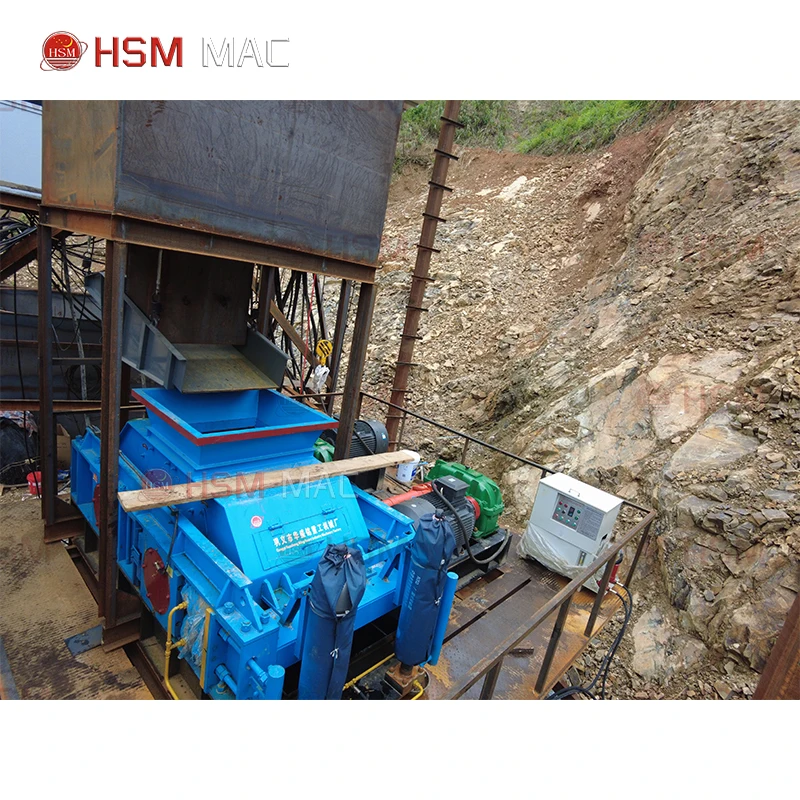 HSM CE double roller crusher construction equipment quarry hydraulic sand making machine