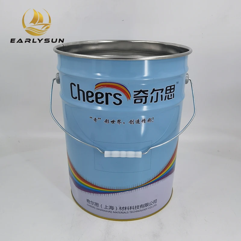 High Quality 16 Liters Tinplate Can Pail Drum Open Head For Paint Chemical Ink Packaging