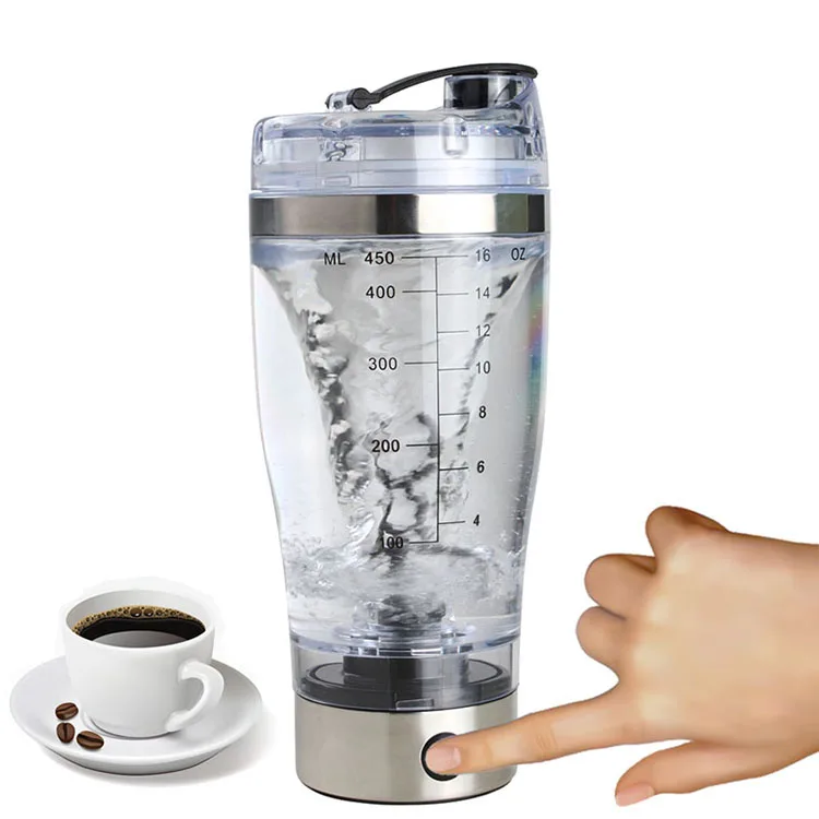 Stainless steel Electric Vortex Mixer Bottle 16 Ounce 450ML 600ml High Torque Battery USB Powered with X Blade Self Stirring Mug