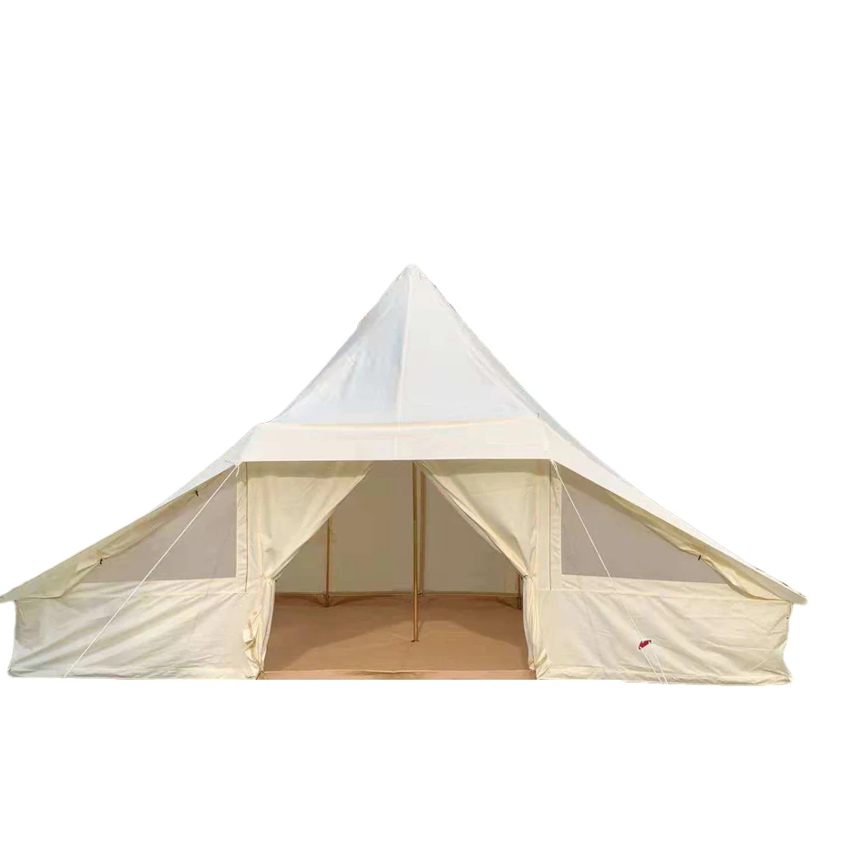 5M outdoor waterproof beige camping cotton canvas touareg bell tent