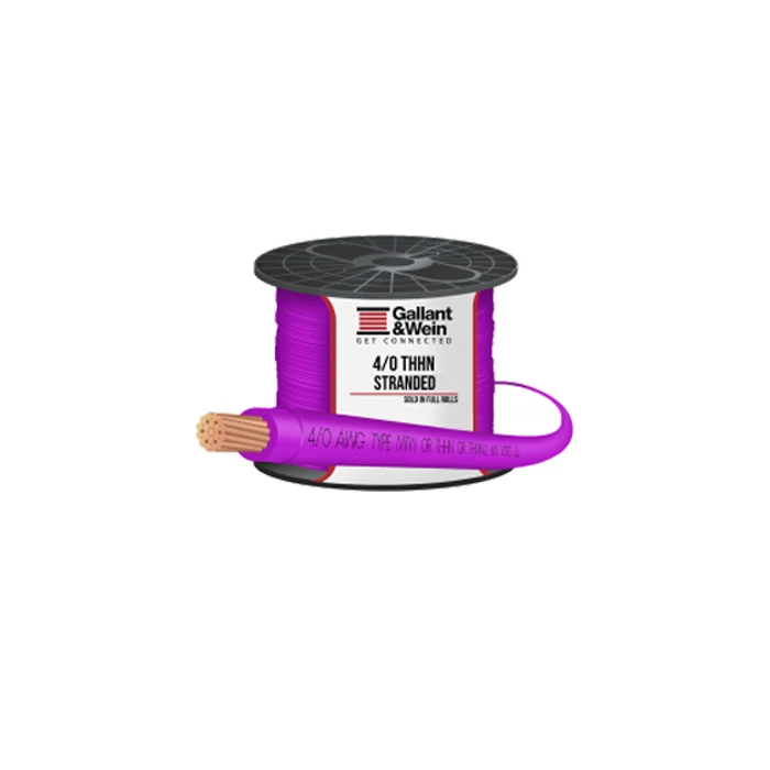  Новый 2021 THHN 4/0 AWG многожильный ногой электрических проводов и кабелей медь стрейч разъема тип хомут для кабеля