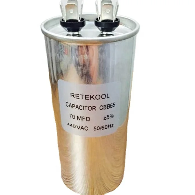 High Quality 450vac Cbb65 Capacitor 50uf 70uf 80uf Air Condition Capacitor For Air Conditioner Parts