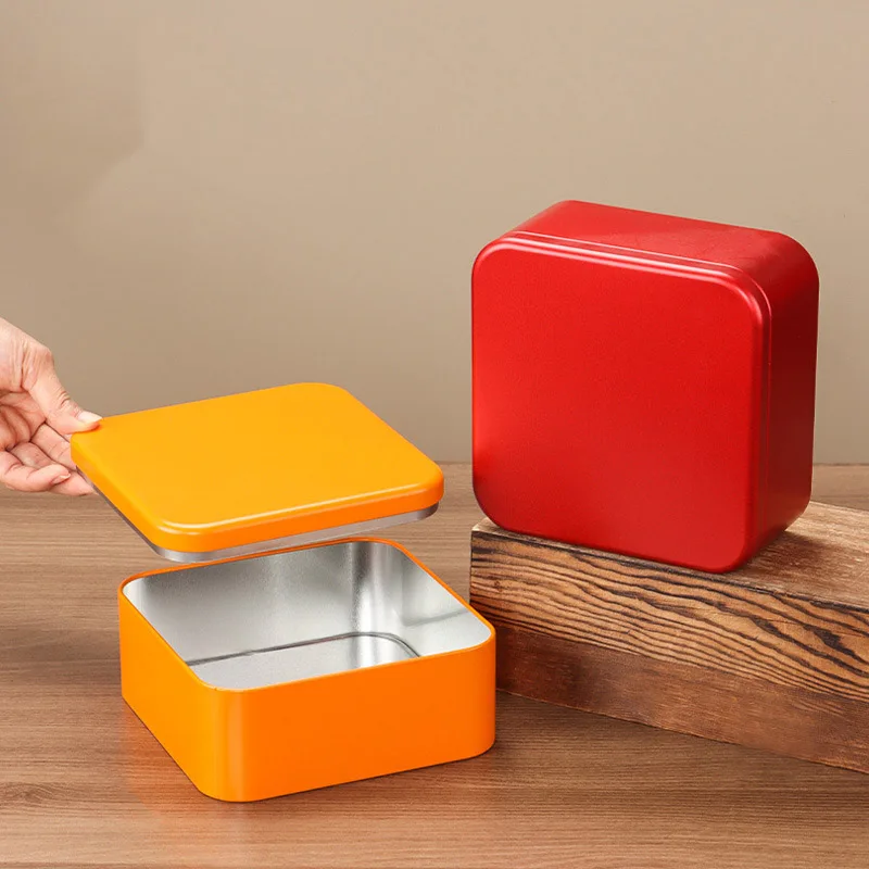 Undefined Square Tin Can Packaging More Adapted To Variety Of Products Storage Colorful Gift Can