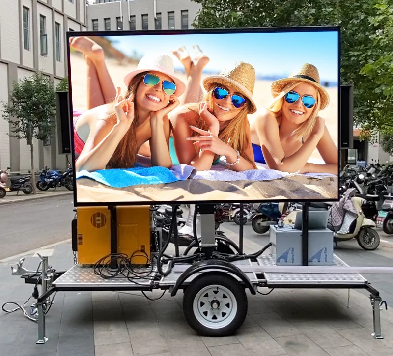 Street Media Advertising Smd P3 P4 P6 Panel Outdoor Mobile LED Video Display Billboard Screen
