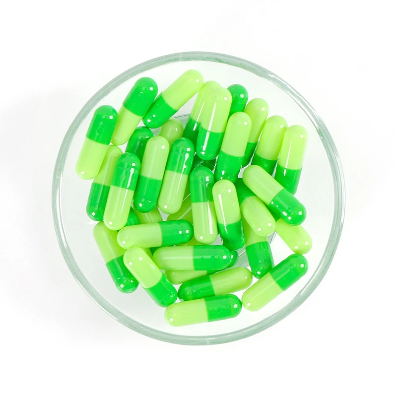 High-quality faster-dissolving hollow capsules fill capsule shells in various size colors
