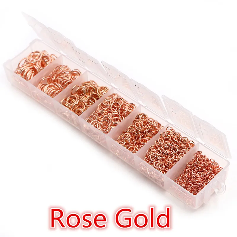 1450pcs/One Set Box 3 4 5 6 7 8 10mm 8 Colors Open Jump Rings Split Rings Link Loop For DIY Jewelry Making Findings Connector