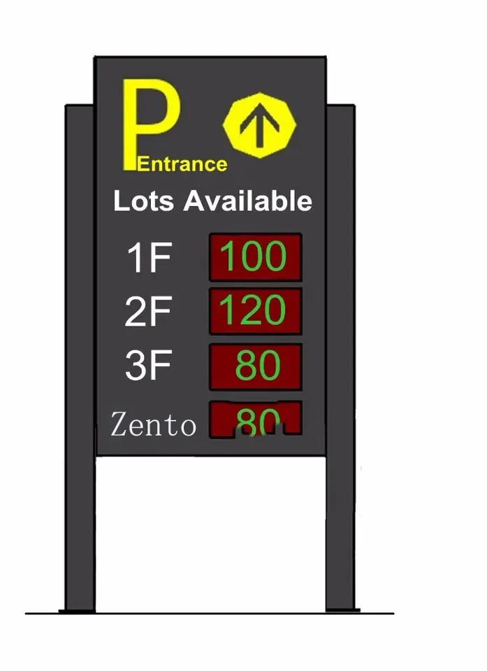 Underground Parking Lot Automatic Parking Space Detection System Ultrasonic Sensor Parking Guidance System