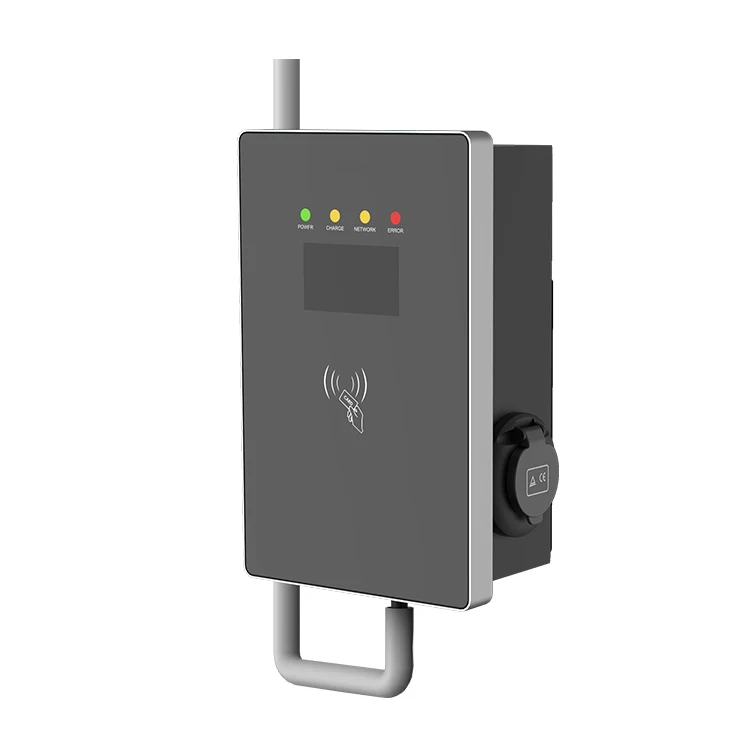 
Floor-Mounted Type1 AC EV Charger with 4.3 Inch Screen Ocpp PWM 1.6J Wifi AC 11kW/22kW Commercial ev charger 