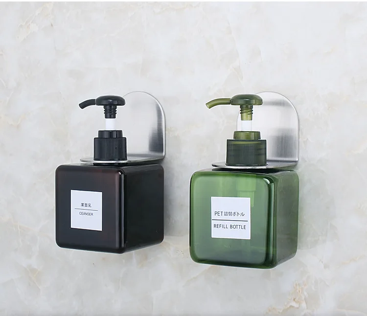 Self Adhesive Wall Mounted Shampoo Holder Hook Shower Gel Bottle Rack Hanger Liquid Soap Shower Holder for Wall Kitchen Bathroom