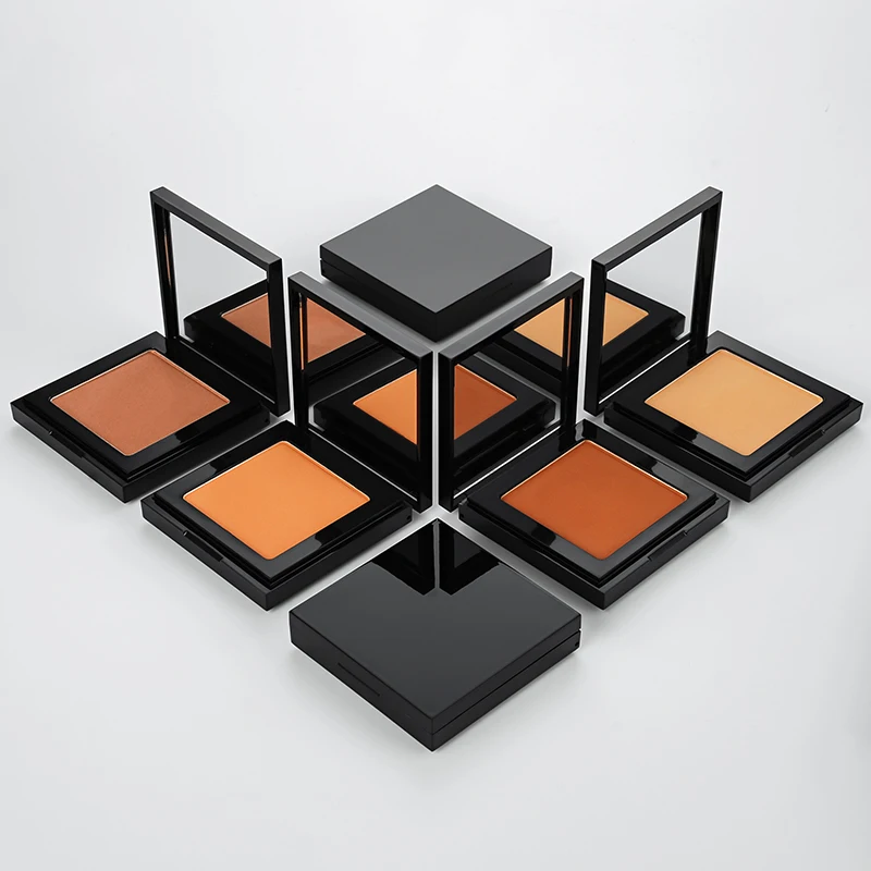Full Coverage Waterproof Oil Control Transparent pressed Women Make Up Foundation And Face Powder Compact Makeup Private label