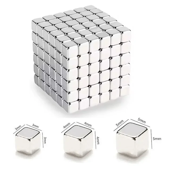 Customized Rare Earth Magnets N52 Neodymium Magnet 10x10x10 mm 5x5x5 mm 3x3x3 mm Square Strong Magnet Cubes