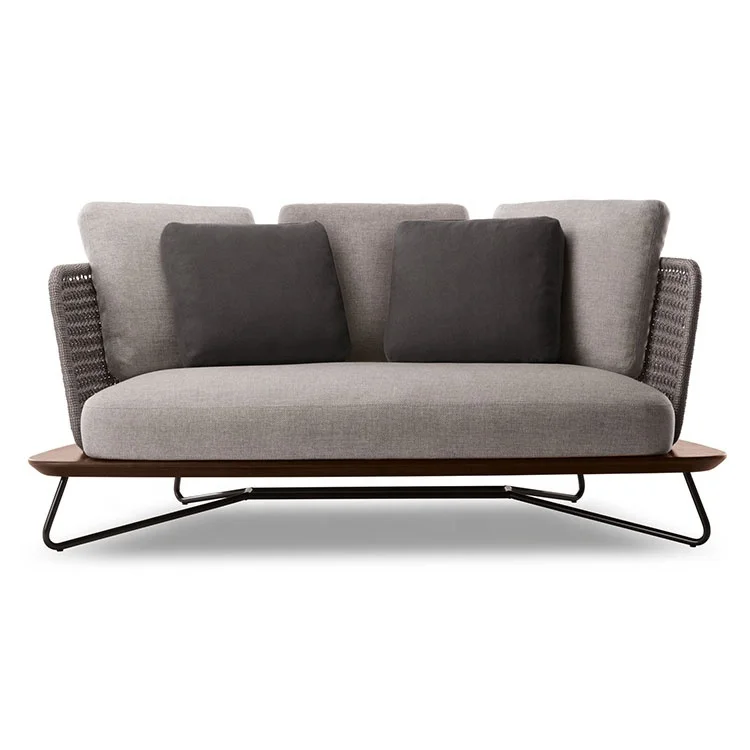 
Factory Supply Customized China Furniture Sofa Teak Wood Outdoor Garden Sofa Set 