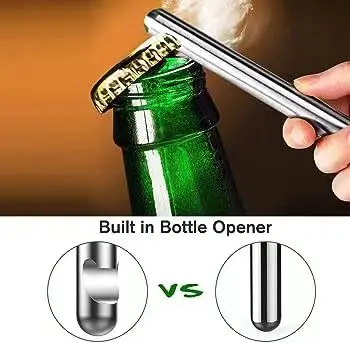 OUYADA Factory 2 Packs Reusable Beverage Cooler Rods Cooling Beer Bar Iced and Bottle Opening 2-in-1Wine Chiller Stick for Party