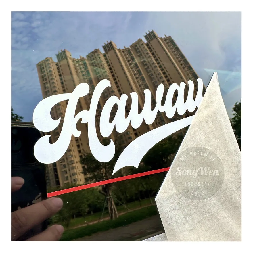 Custom Waterproof UV Resist Brand Logo Anime Vehicle Car Decals Die Cut Window Letter Labels Outdoor Vinyl Transfer Sticker