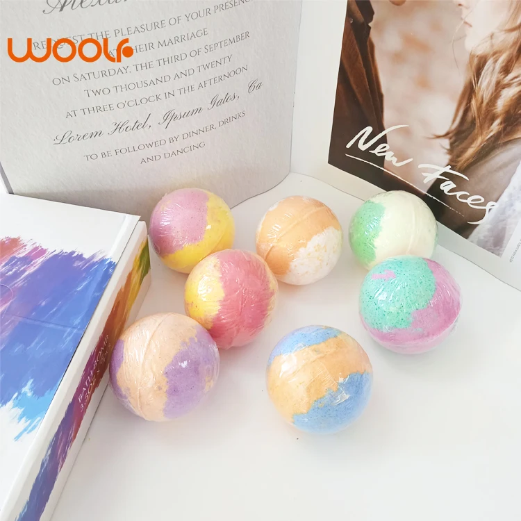 Bathroom 100% Natural Bubble Bath Bomb Organic Essential Oil Fizzy Ball Made bath fizzies OEM Spa Bathbombs