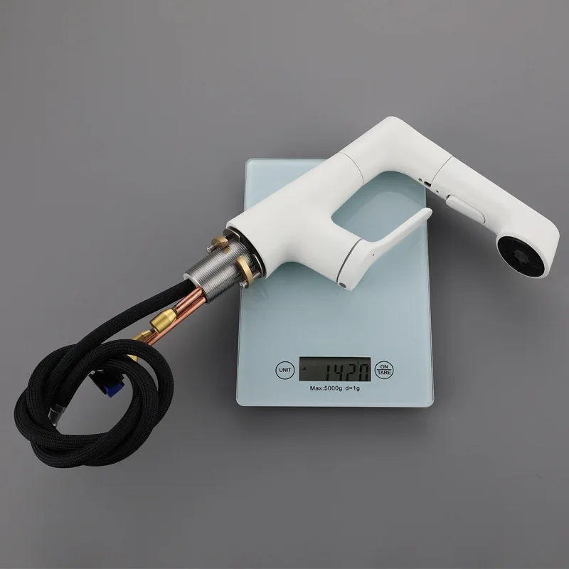 White copper hot and cold display faucet Universal leading undercounter mechanical arm basin faucet