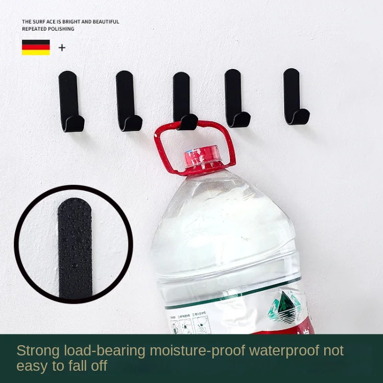 Factory Direct Sale Household Kitchen Bathroom Strong Viscose Storage Punch Free Behind Door Coat Hat Towel Wall Mounting Hook