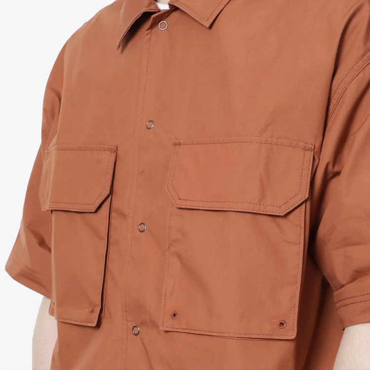 Wholesale High Quality Mens Work Shirts Single Button Up Nylon Short Sleeve Shirts