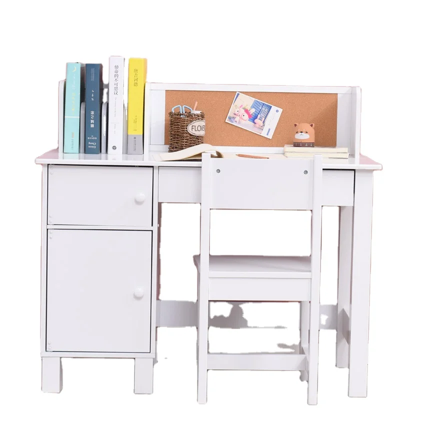 Modern Kid Use School Table Home Furniture Wooden Desktop Study Desk Children Table With Cabinet